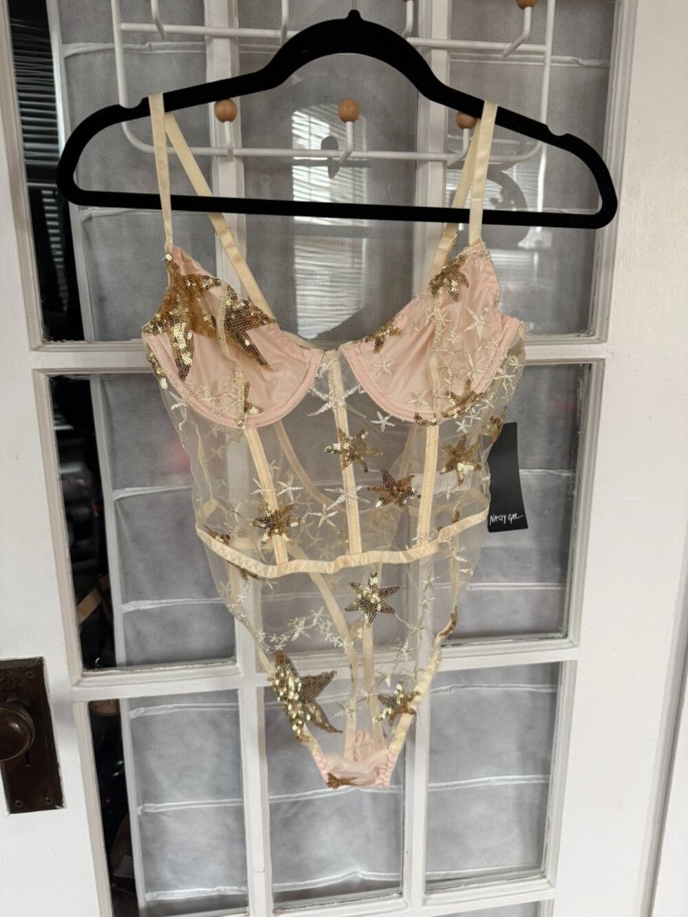 Nasty Gal NWT Gold Star Bodysuit - Size 8 (Closet closing permanently 5/15!)